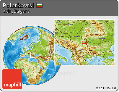 Physical Location Map of Poletkovtsi