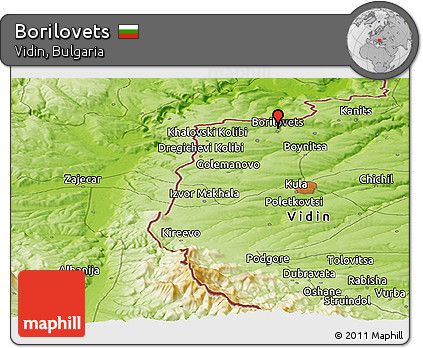 Physical Panoramic Map of Borilovets