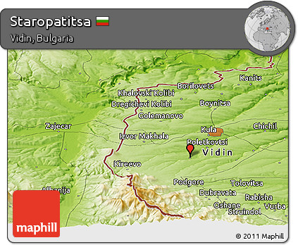 Physical Panoramic Map of Staropatitsa