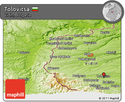 Physical Panoramic Map of Tolovitsa