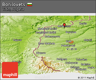 Physical Panoramic Map of Borilovets