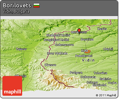 Physical Panoramic Map of Borilovets