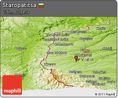 Physical Panoramic Map of Staropatitsa