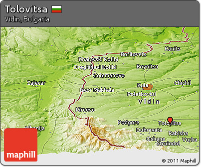 Physical Panoramic Map of Tolovitsa