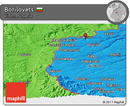 Political Panoramic Map of Borilovets