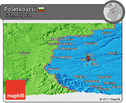 Political Panoramic Map of Poletkovtsi
