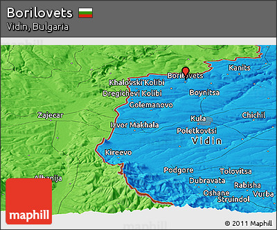 Political Panoramic Map of Borilovets