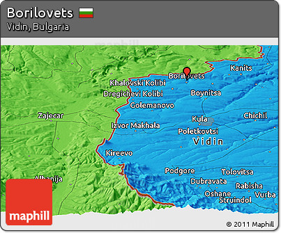 Political Panoramic Map of Borilovets