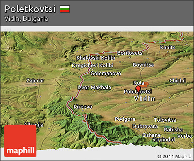 Satellite Panoramic Map of Poletkovtsi