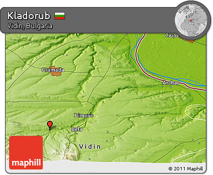 Physical 3D Map of Kladorub