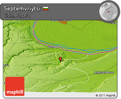Physical 3D Map of Septemvriytsi