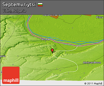 Physical 3D Map of Septemvriytsi