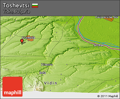 Physical 3D Map of Toshevtsi
