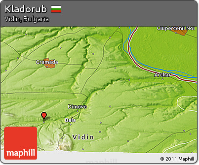 Physical 3D Map of Kladorub