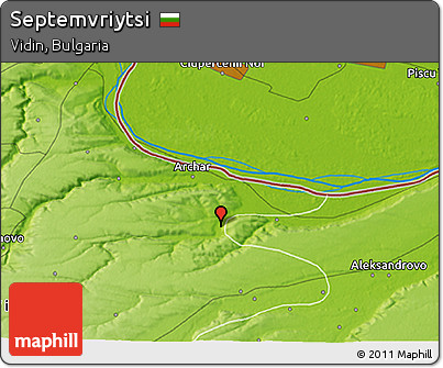 Physical 3D Map of Septemvriytsi