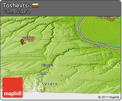 Physical 3D Map of Toshevtsi