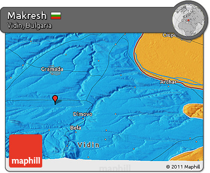 Political 3D Map of Makresh