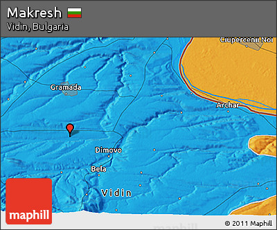 Political 3D Map of Makresh
