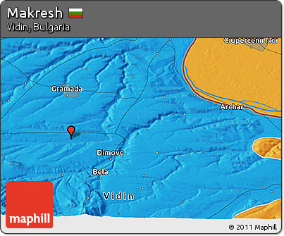 Political 3D Map of Makresh