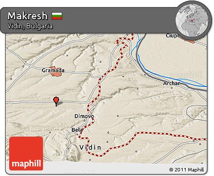 Shaded Relief 3D Map of Makresh