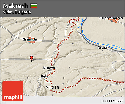 Shaded Relief 3D Map of Makresh