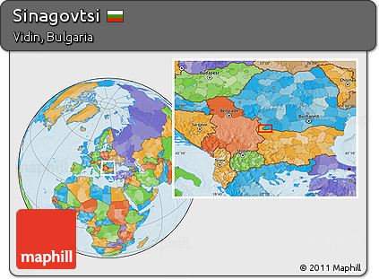 Political Location Map of Sinagovtsi