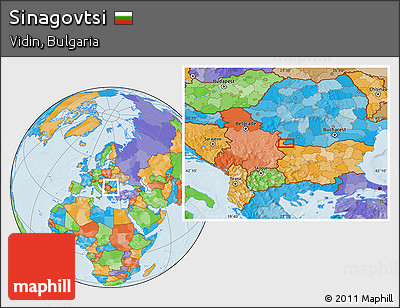 Political Location Map of Sinagovtsi