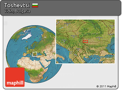 Satellite Location Map of Toshevtsi