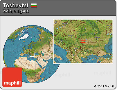 Satellite Location Map of Toshevtsi