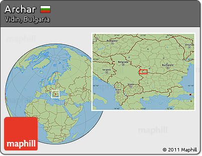 Savanna Style Location Map of Archar