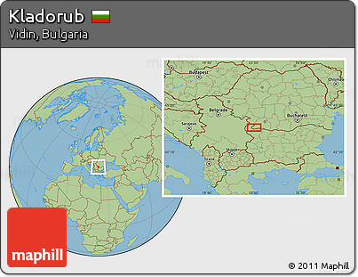 Savanna Style Location Map of Kladorub