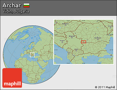 Savanna Style Location Map of Archar