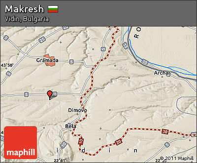 Shaded Relief Map of Makresh