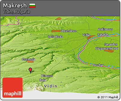 Physical Panoramic Map of Makresh