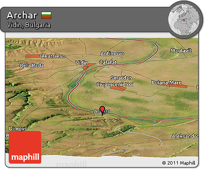 Satellite Panoramic Map of Archar