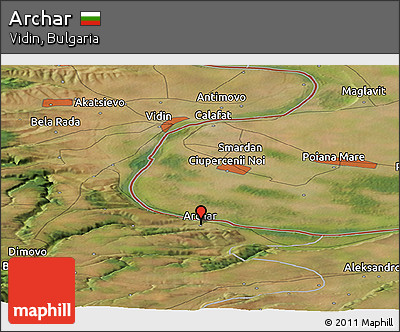 Satellite Panoramic Map of Archar