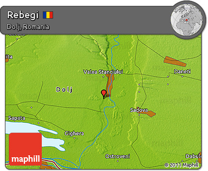 Physical 3D Map of Rebegi