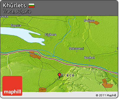Physical 3D Map of Khŭrlets