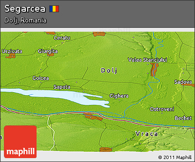 Physical Panoramic Map of Segarcea