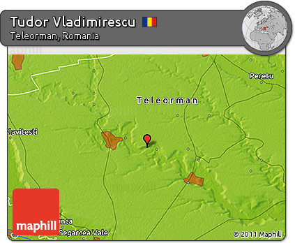 Physical 3D Map of Tudor Vladimirescu