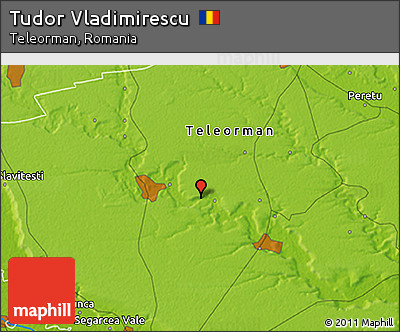 Physical 3D Map of Tudor Vladimirescu