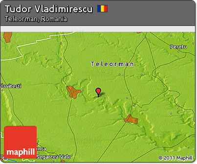 Physical 3D Map of Tudor Vladimirescu