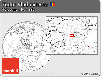 Blank Location Map of Tudor Vladimirescu