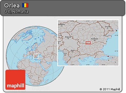Gray Location Map of Orlea