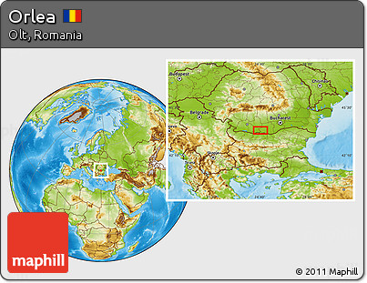Physical Location Map of Orlea
