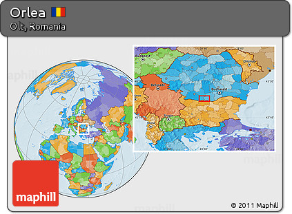 Political Location Map of Orlea