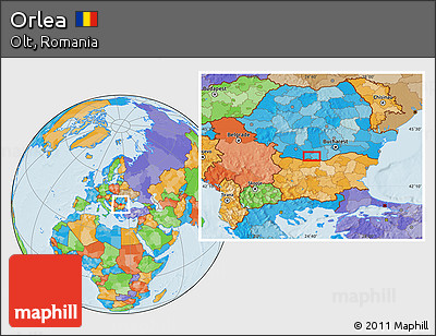 Political Location Map of Orlea