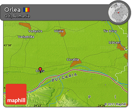 Physical Map of Orlea