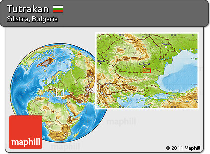 Physical Location Map of Tutrakan