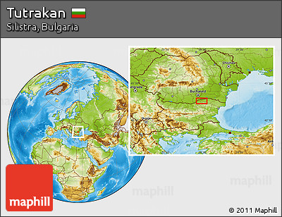 Physical Location Map of Tutrakan